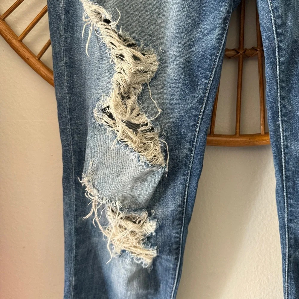 Judy blue boyfriend fit distressed jeans size 5 or 27 - Picture 5 of 7